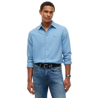 Tommy Jeans Mens Shirt Regular Dobby Check Shirt Westside Blue Small Check