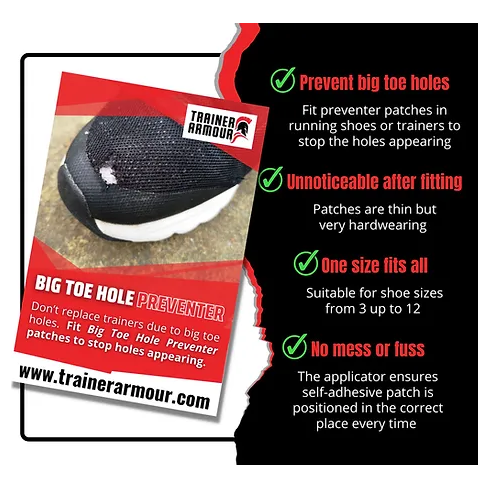 Trainer Armour Big Toe Hole Preventer White