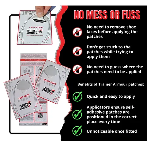 Trainer Armour Big Toe Hole Preventer White