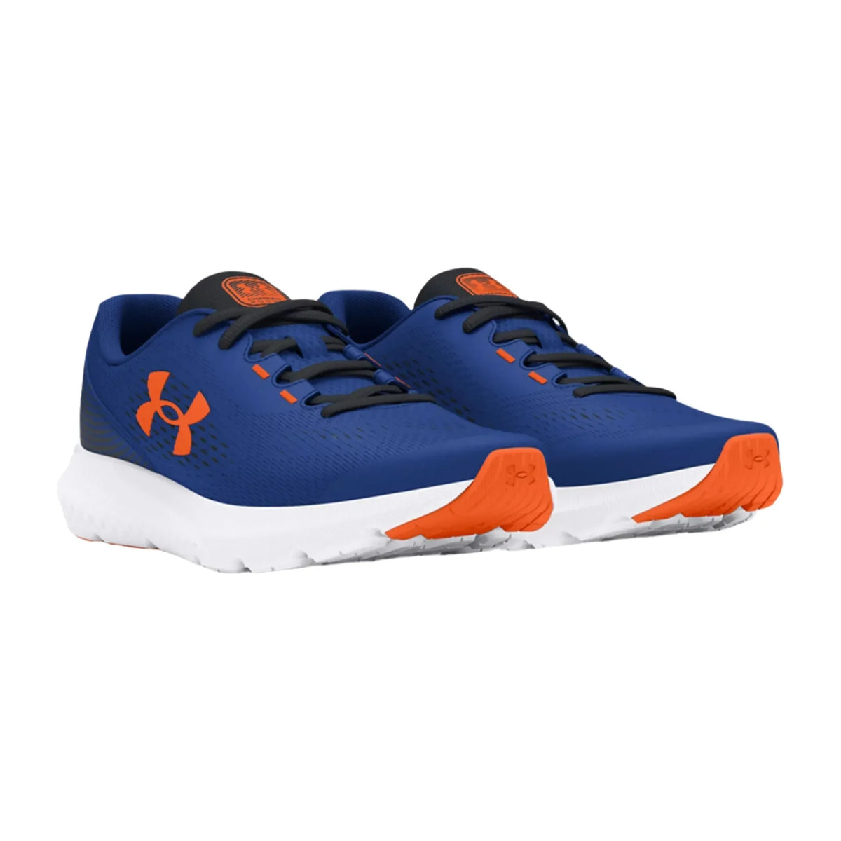 Under Armour Boys Trainer BGS Charged Rogue 4 Tech Blue / Black / Orange Blast