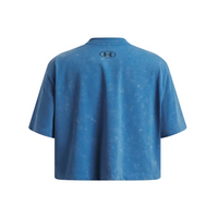 Under Armour Girls Rival Wash Short Sleeve T-Shirt Aegean Blue/Black