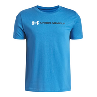 Under Armour Logo Wordmark Short Sleeve T-Shirt Aegean Blue/White