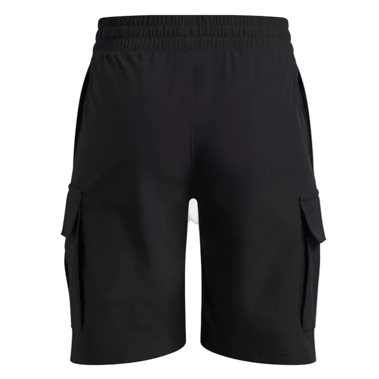 Under Armour Boys Vibe Woven Cargo Shorts Black/White