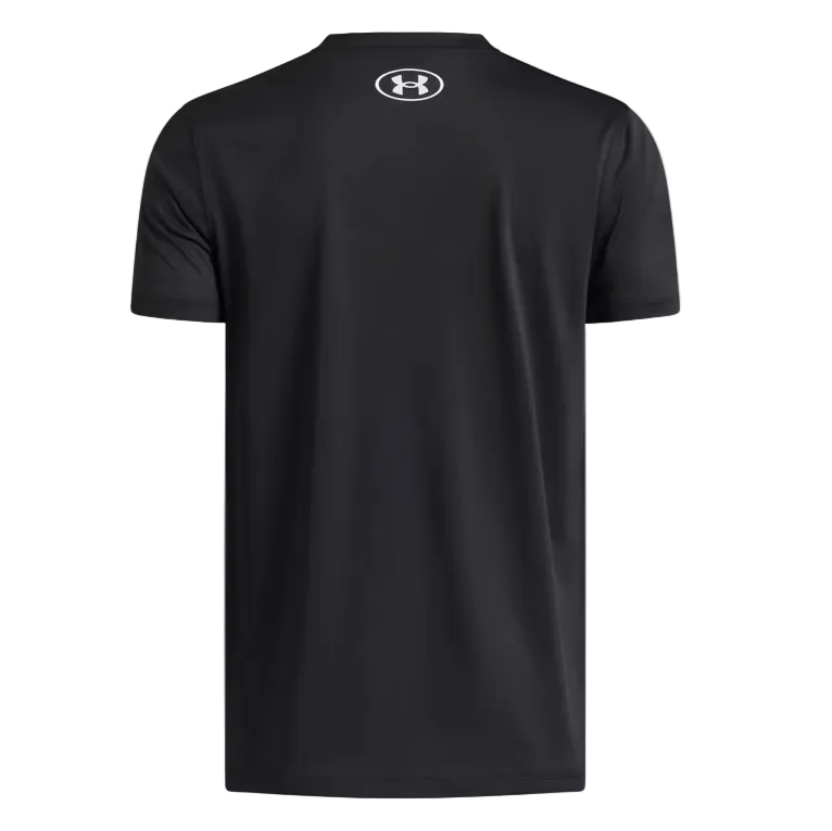 Under Armour Boys Tech Play Short Sleeve T-Shirt Black/White