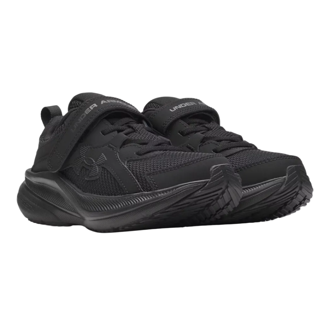 Under Armour kids' black mesh trainer with velcro