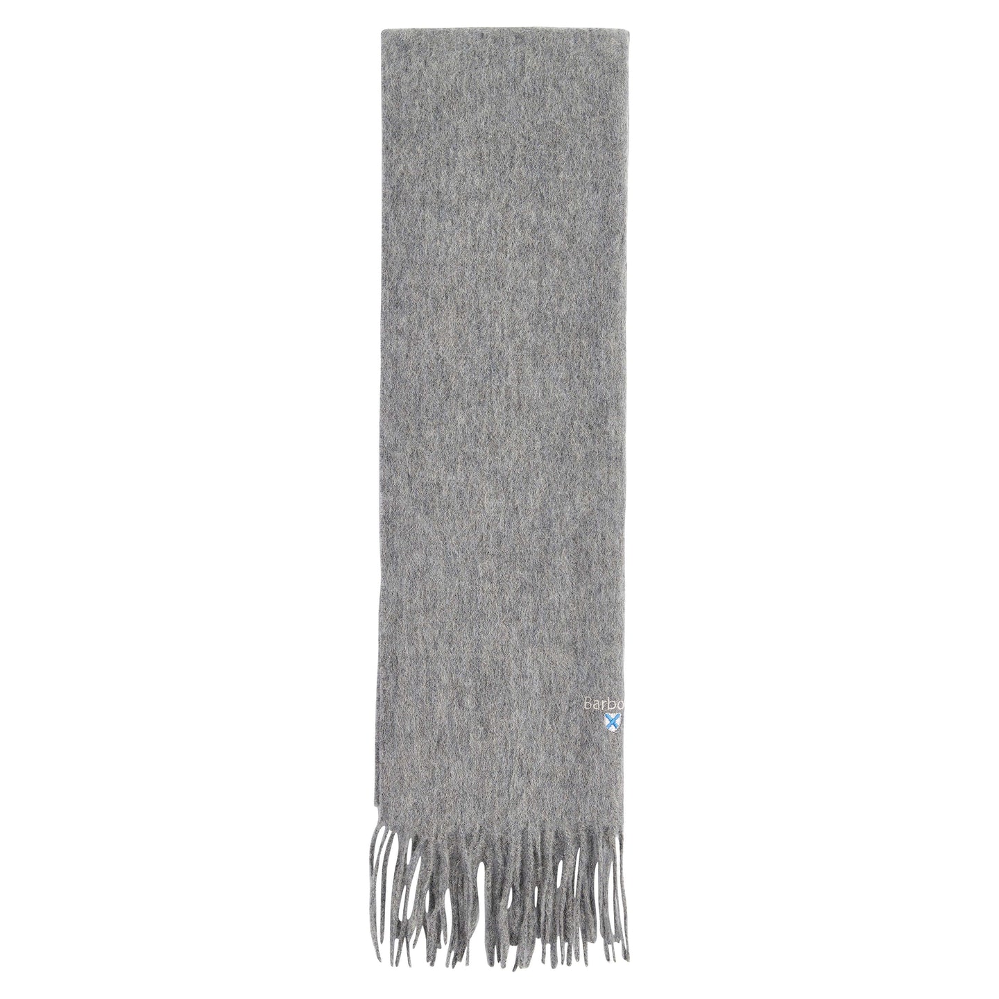Barbour Unisex Scarf Plain Lambswool Light Grey Marl
