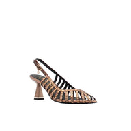 Una Healy Cold Heart women's bronze gem-embellished heeled sandals