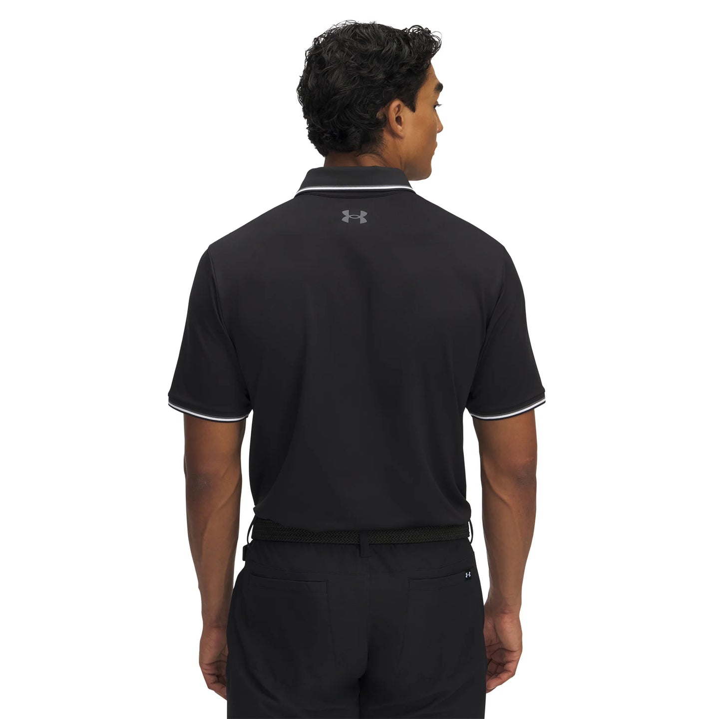 Under Armour Mens Polo Golf Playoff 3.0 Black/White/Castlerock
