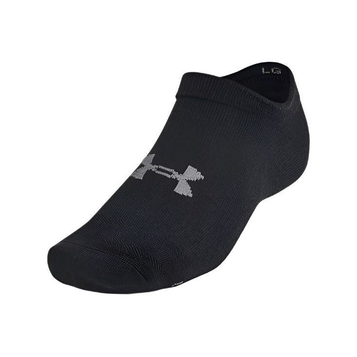 Under Armour Unisex Socks Essential 6-Pack No-Show Black