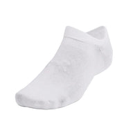 Under Armour Unisex Essential 6-Pack No-Show Socks White/Halo Grey
