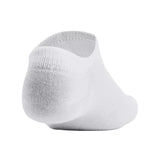 Under Armour Unisex Essential 6-Pack No-Show Socks White/Halo Grey