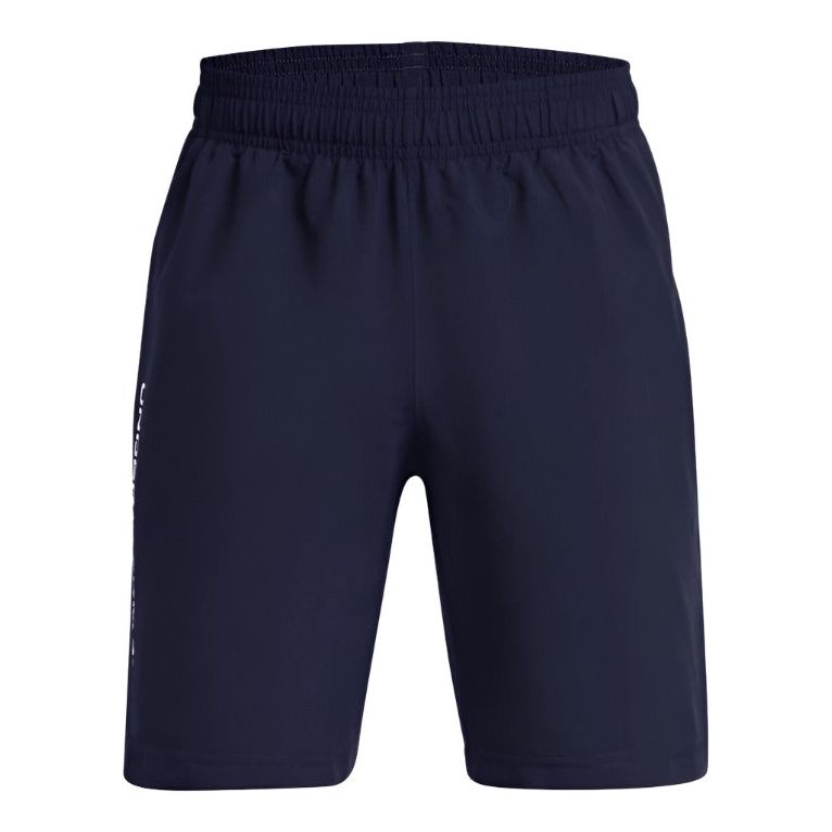Under Armour Boys Shorts Woven Wordmark Midnight Navy