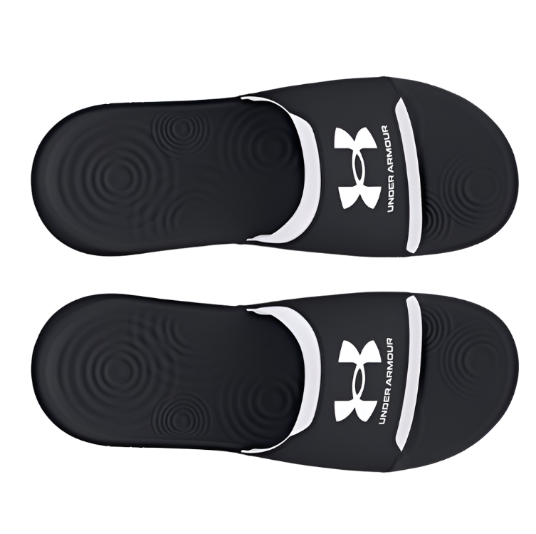 Under Armour Mens Ignite Select Slides Black White Donaghys