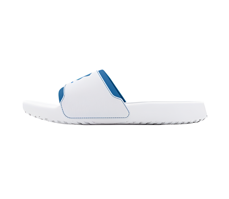 Under Armour Mens Ignite Select Slides White Blue Donaghys