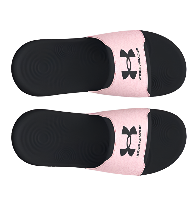 Under Armour Girls Ignite Select Slides Black Prime Pink Donaghys