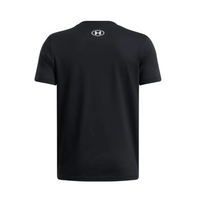 Under Armour Boys T-Shirt Logo Wordmark SS Black/White