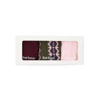 Barbour Womens Helen Fairisle Giftset Olive