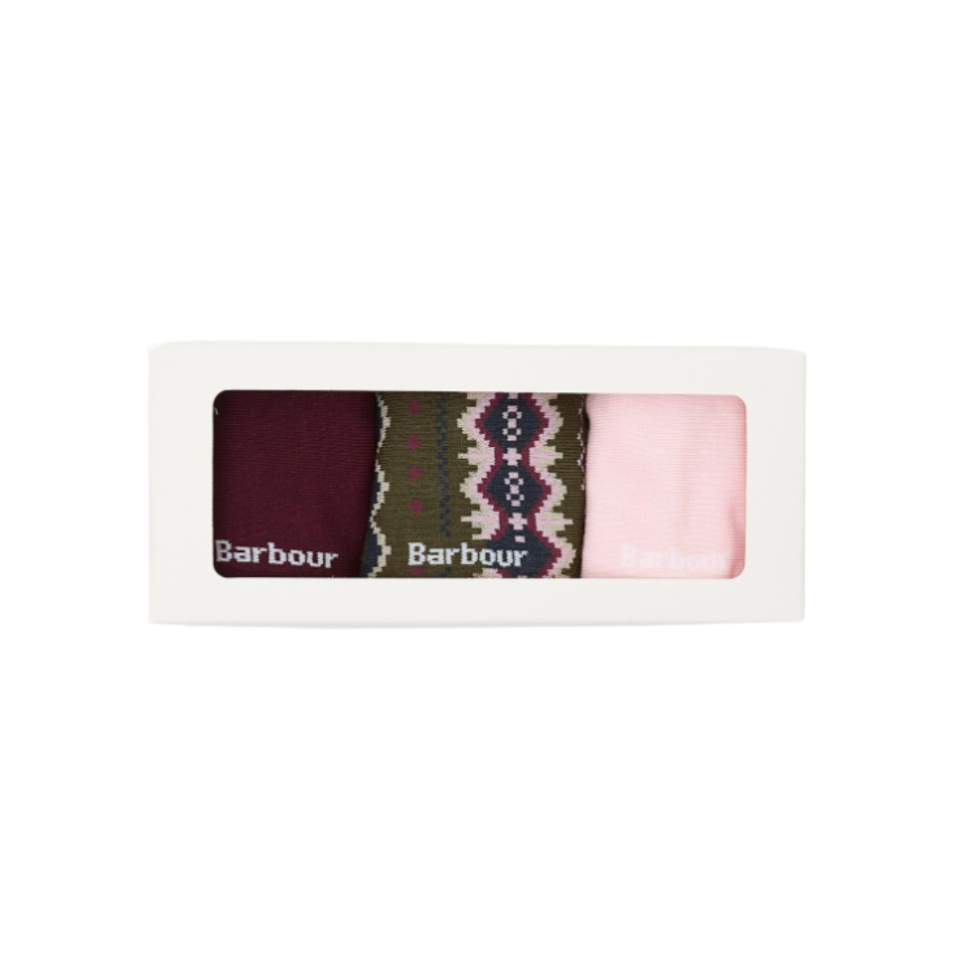Barbour Womens Helen Fairisle Giftset Olive