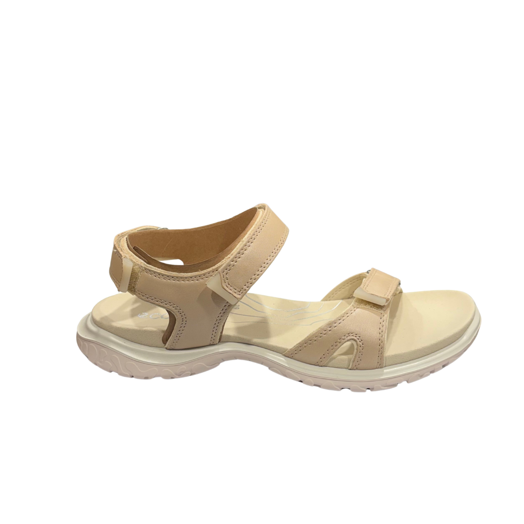 Ecco women's leather sandal with touch-fastening strap