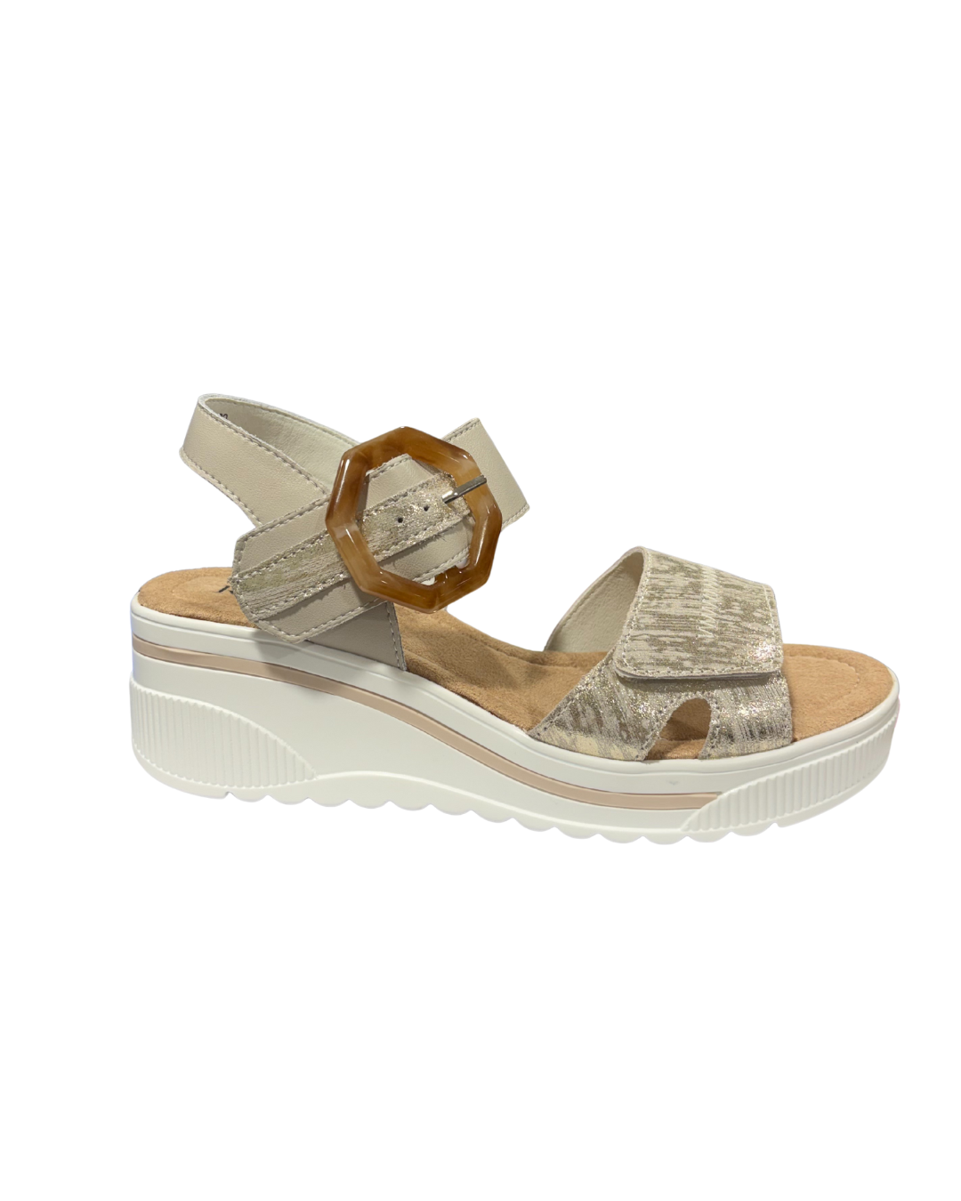Redz Womens Sandal T42-203 Beige/Gold