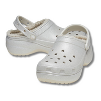 Crocs women's silver slip-on sandal