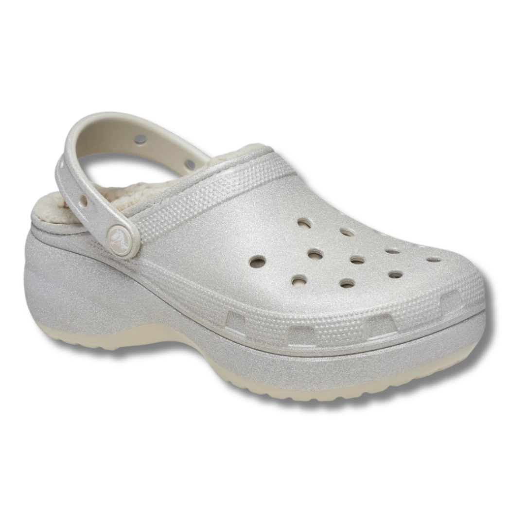 Crocs women's silver slip-on sandal