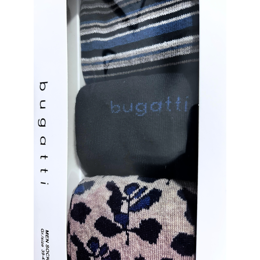 Bugatti Mens Socks 3 Pack 6394 Navy
