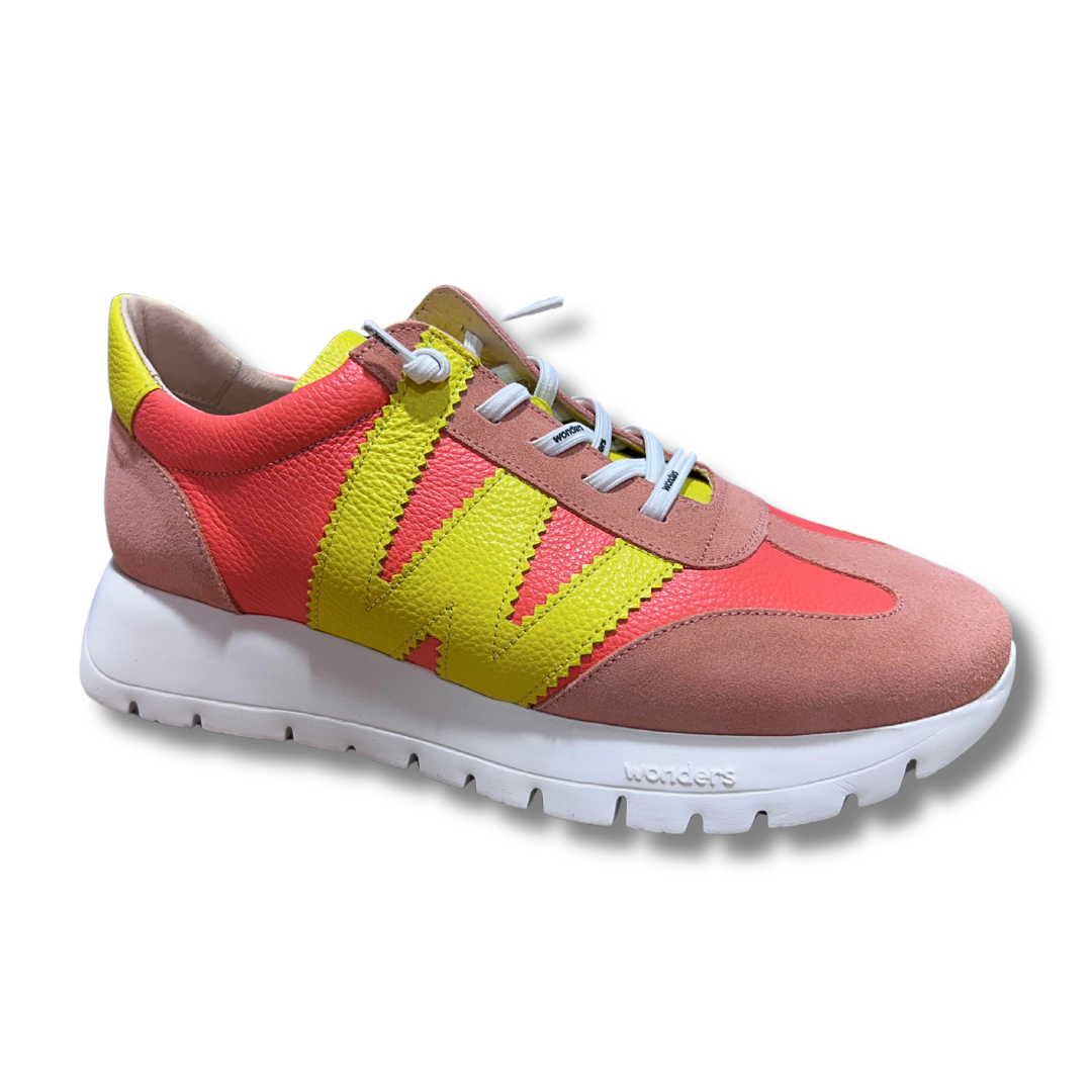 Wonders Womens Trainer A-2476 Rosa/Coral/Cyber