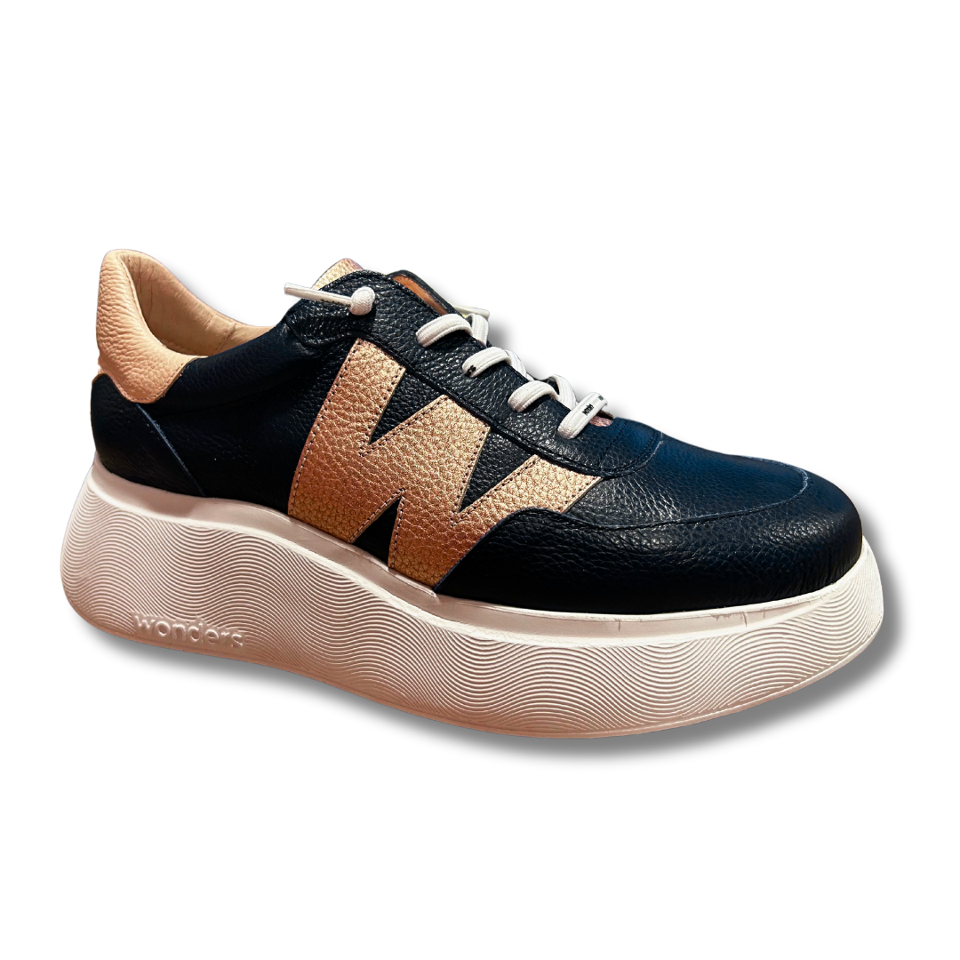 Wonders Womens Trainer A-3625 Noche/Rame/Palo