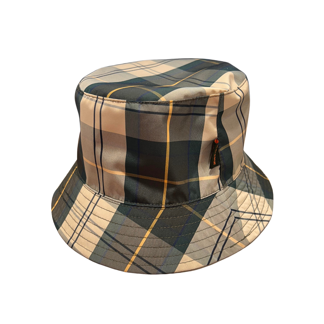 Barbour Mens Bucket Hat Hutton Reversible Fern/Ancient