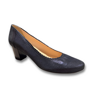Bioeco women's navy leather slip-on shoe
