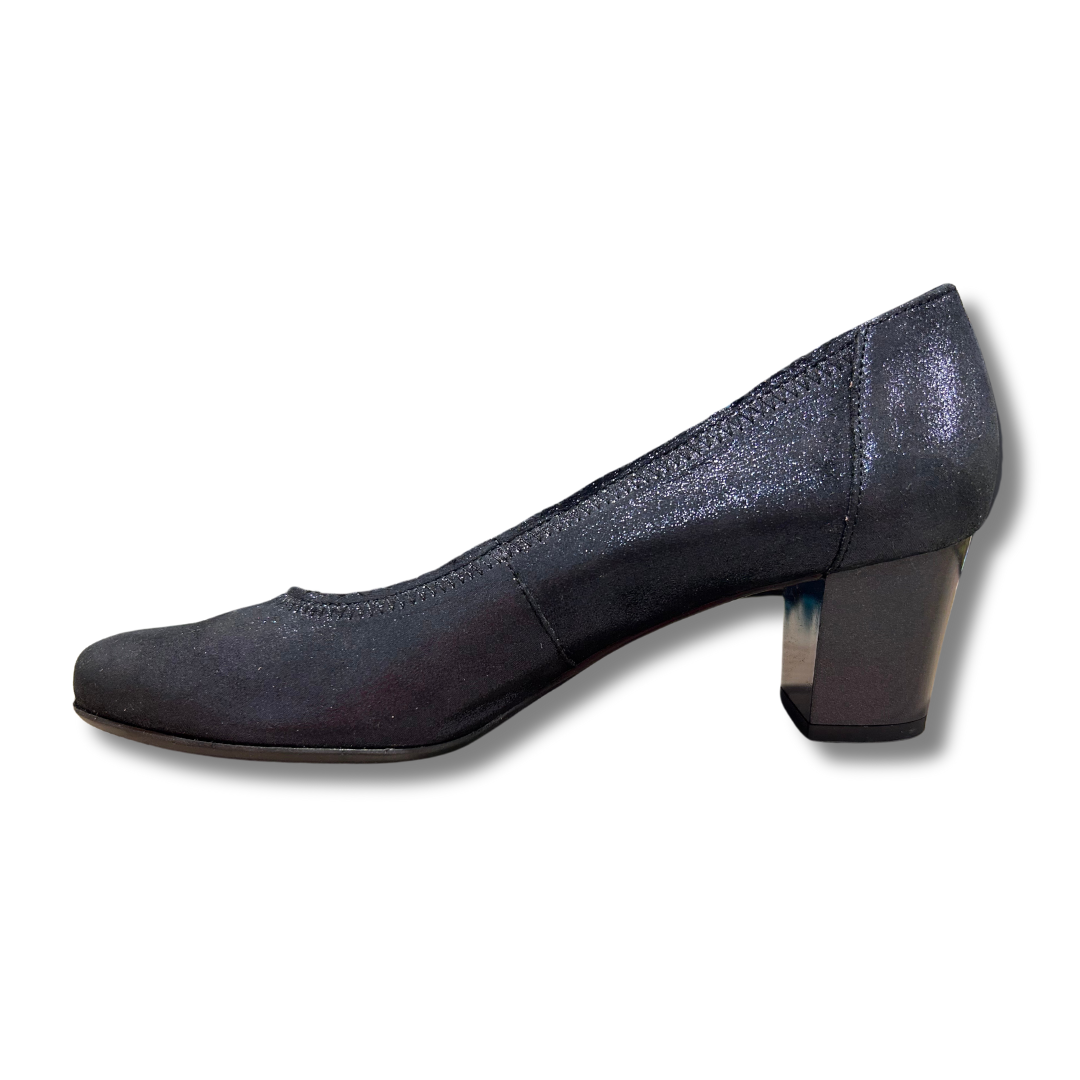 Bioeco women's navy leather slip-on shoe