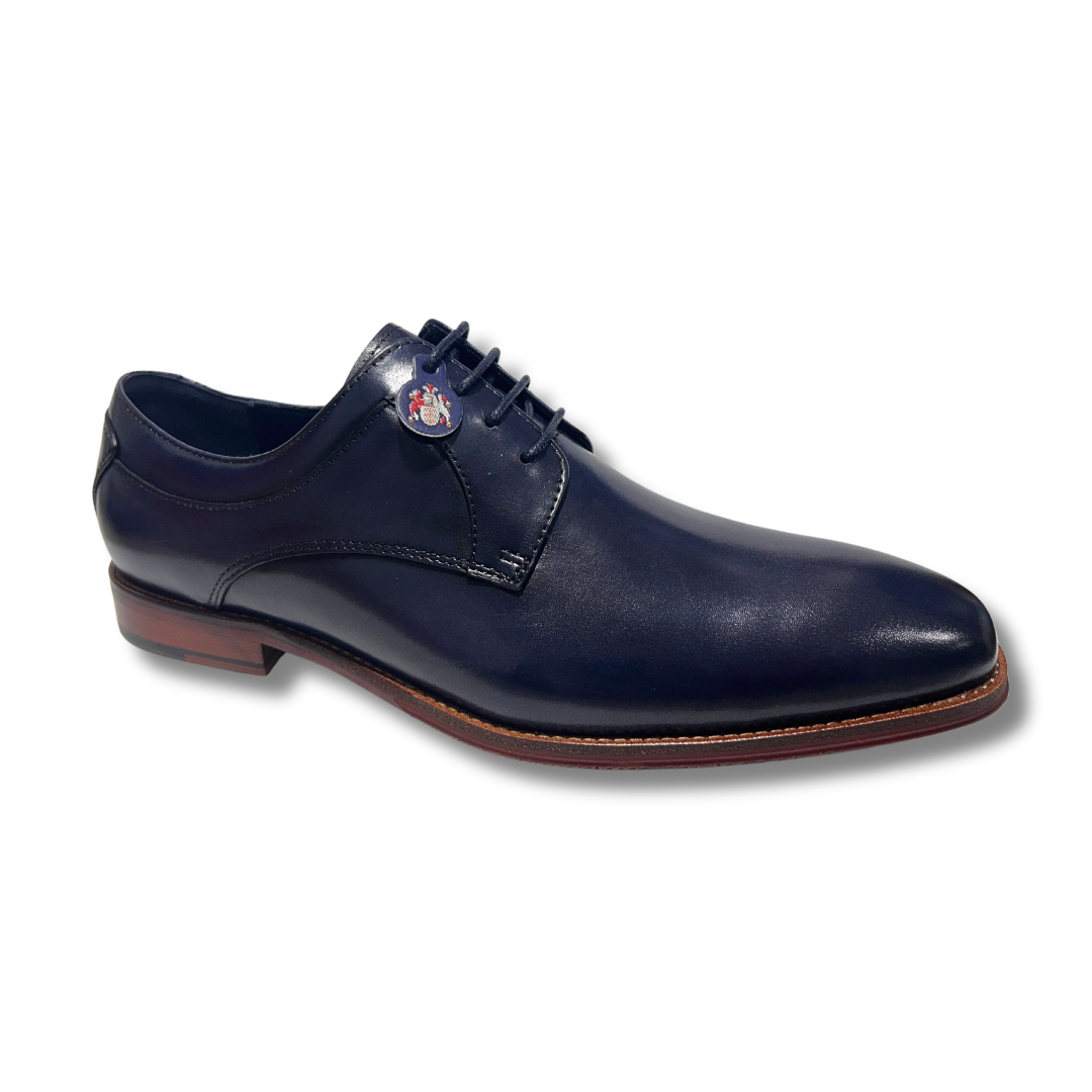 Bowe & Bootmakers Goretti men's navy leather lace-up dress shoe