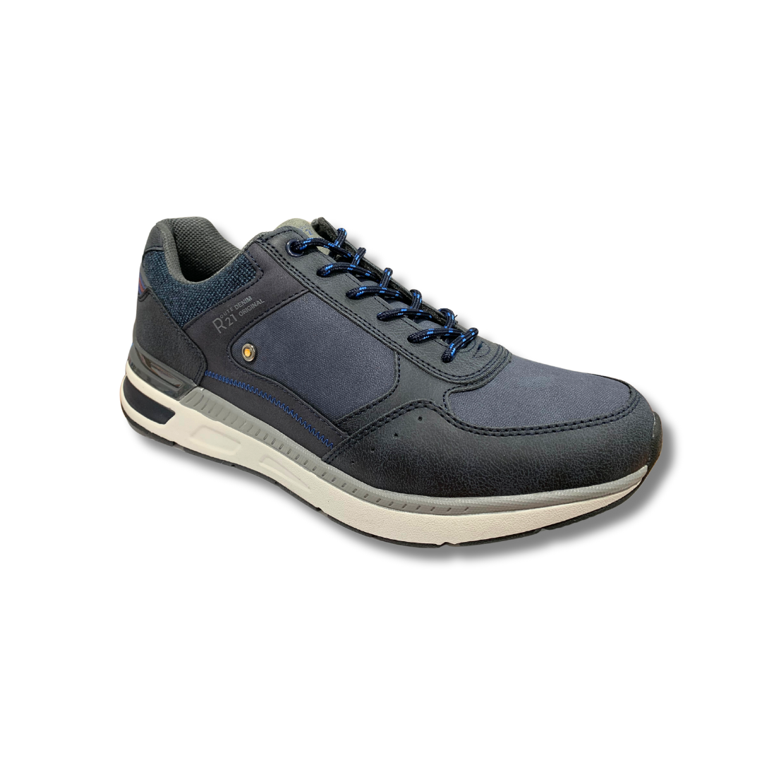 Route 21 Mens Trainer 6 Eye Casual Navy Blue