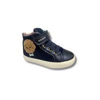 Geox girls' navy leather lace-up boot