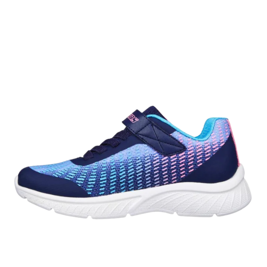 Skechers Girls Trainer Microspec Plus Disco Dreaming Navy/Multi
