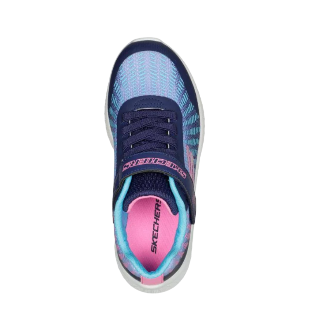 Skechers Girls Trainer Microspec Plus Disco Dreaming Navy/Multi