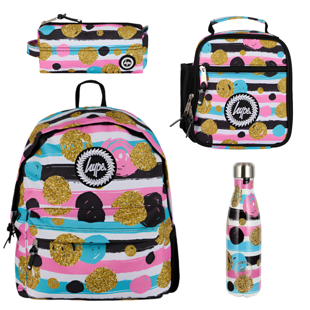 Hype Kids Backpack ZSBS 021 Multi Spots & Stripes