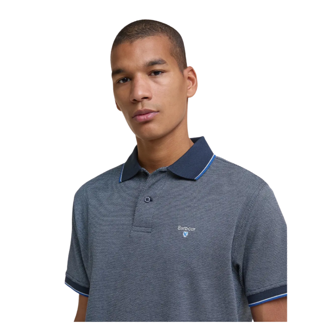 Barbour Mens Polo Shirt Hanswell Tailored Navy