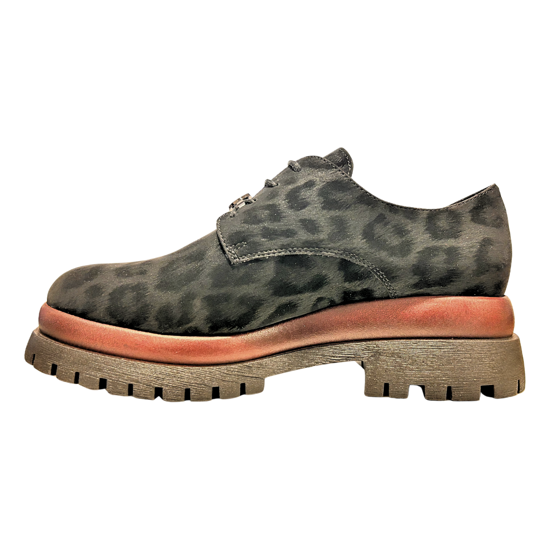 Donna Serena Womens Shoe Tessa Nero/Bordeaux