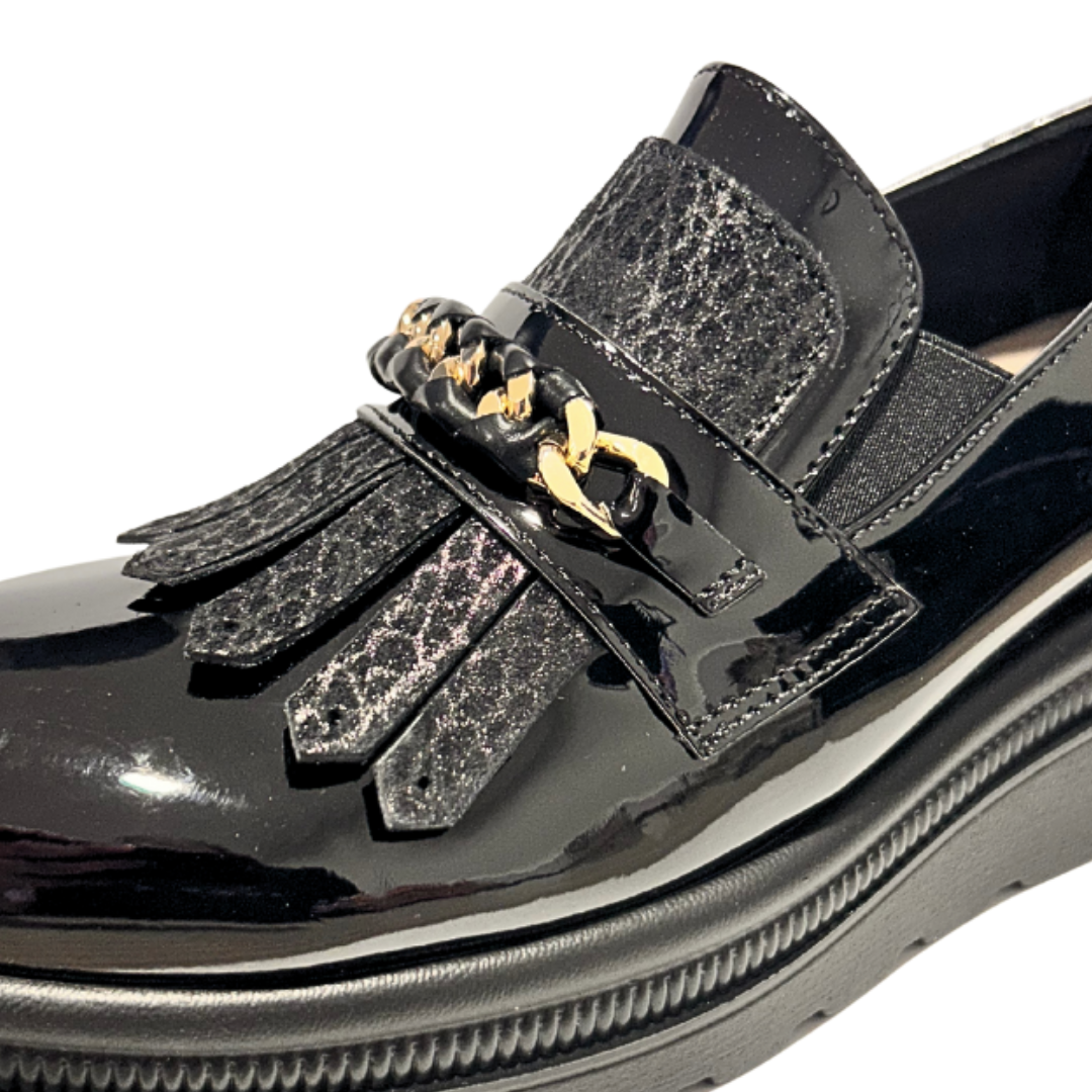 Donna Serena Womens Shoe Marea Vernice Nero
