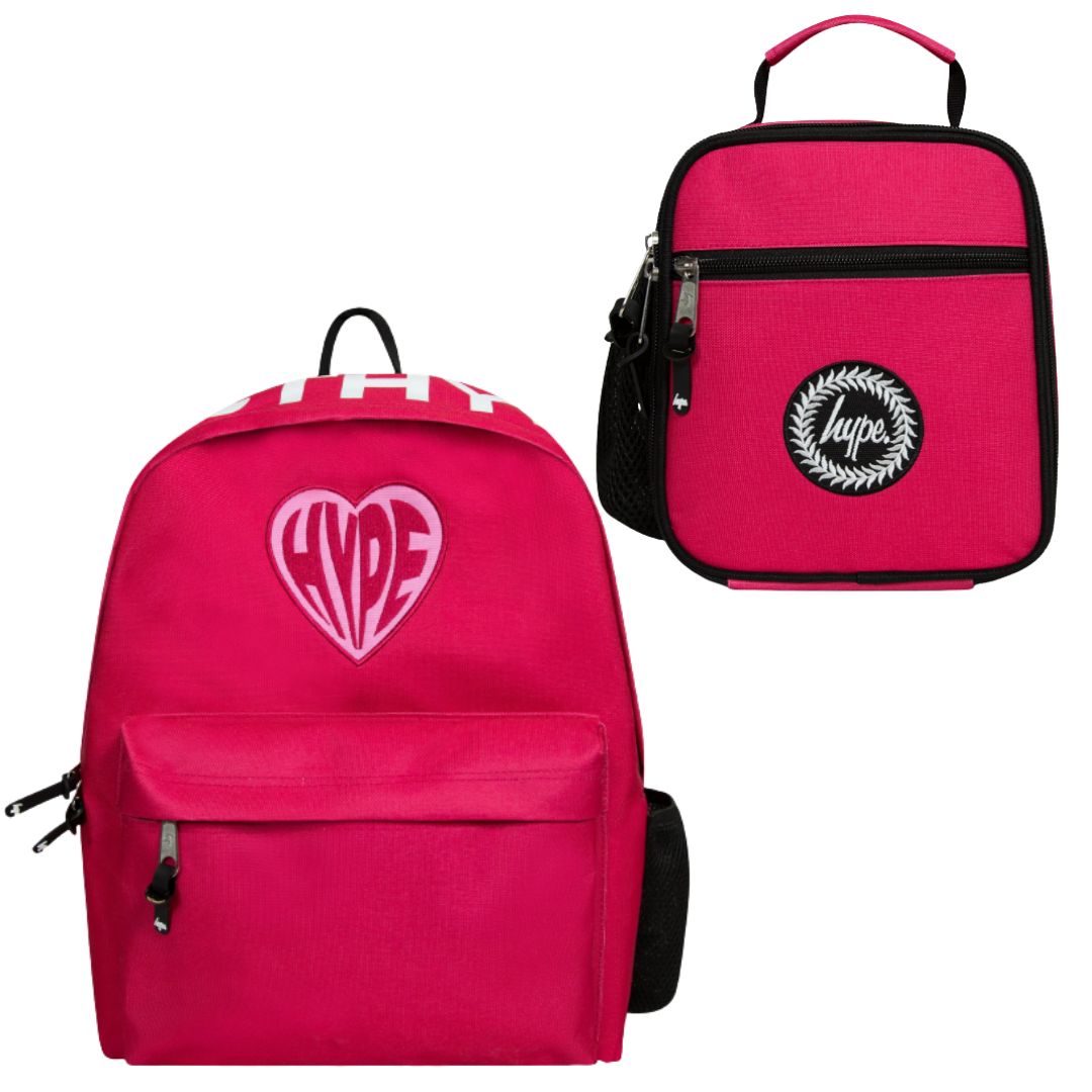 Hype Girls Lunch Bag Applique Heart Pink