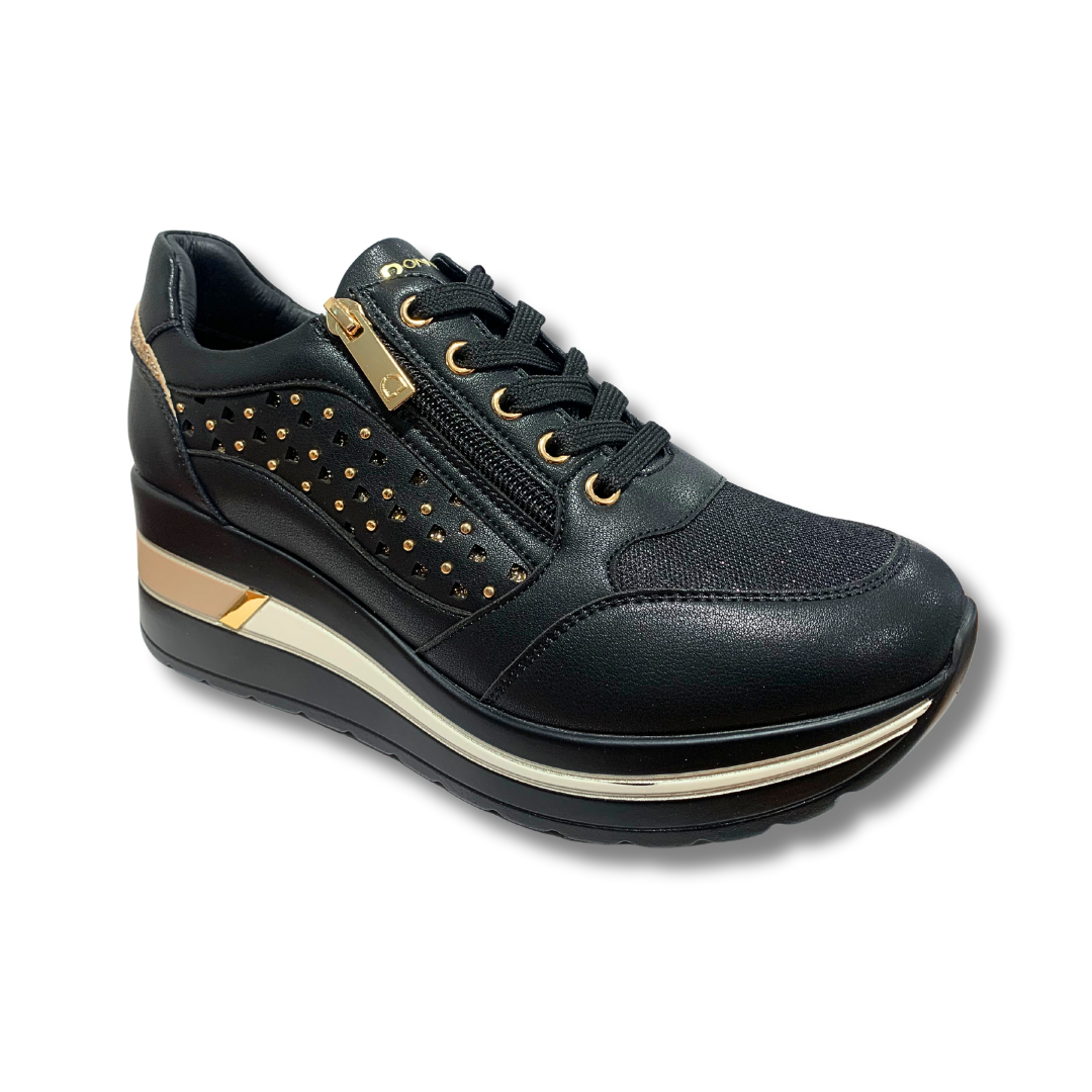 Donna Serena Womens Trainer Megan Nero/Platino