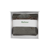 Barbour Mens Beanie/Scarf Branton Gift Set Midnight Oak