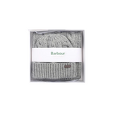 Barbour Mens Beanie/Scarf Jesmond Gift Set Mid Grey