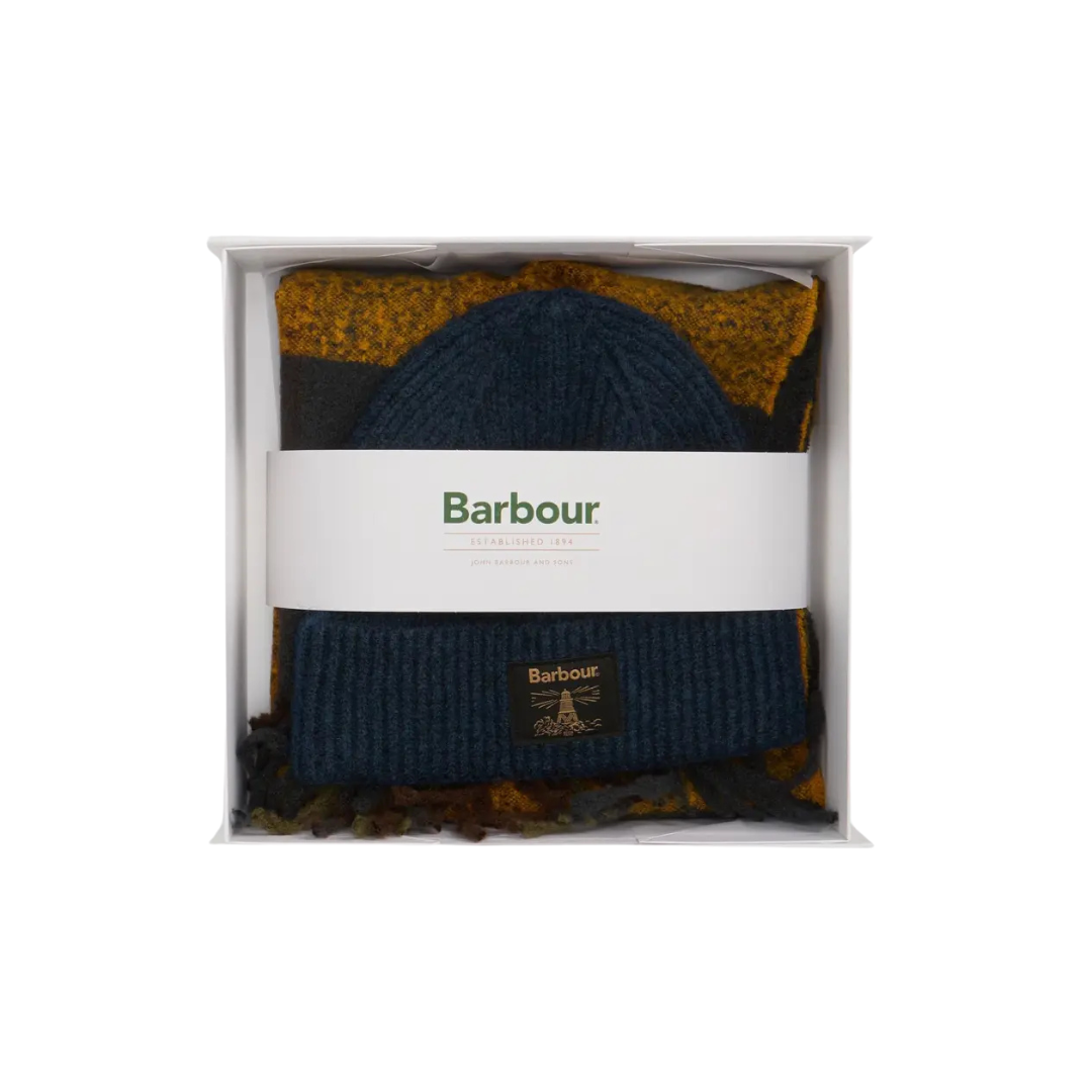Barbour Mens Beanie/Scarf Westerdale Gift Set Classic