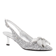 Una Healy women's silver shoe