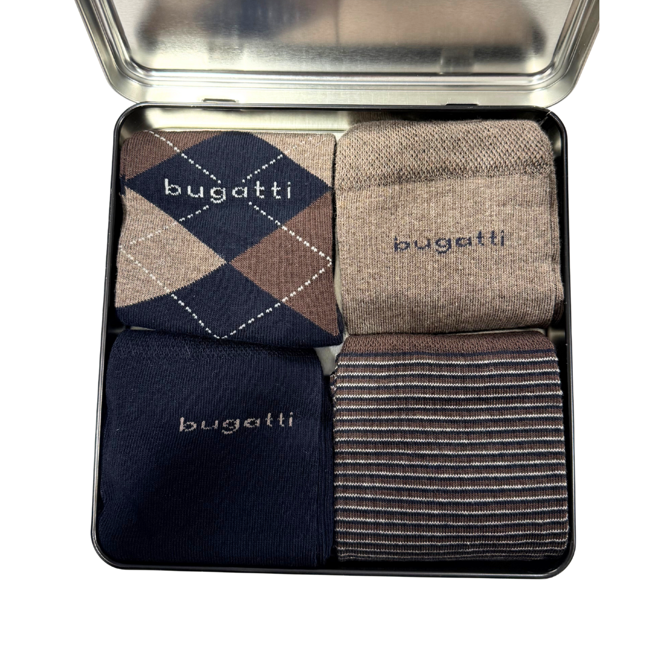 Bugatti Mens Socks 4 Pack Giftset 61111