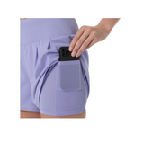 Asics Womens Shorts Road 2-N-1 3.5 Inch Bluebell