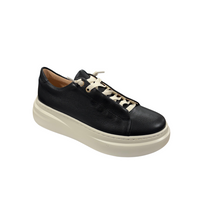 Bioecco Womens Trainer 6966 Black Leather